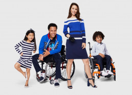 models with physical impairments wearing tommy adaptive clothing